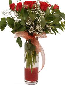 Ankara çiçek satışı firma ürünümüz Hediye çiçek modeli 11 adet camda gül Ankara çiçek gönder firması şahane ürünümüz